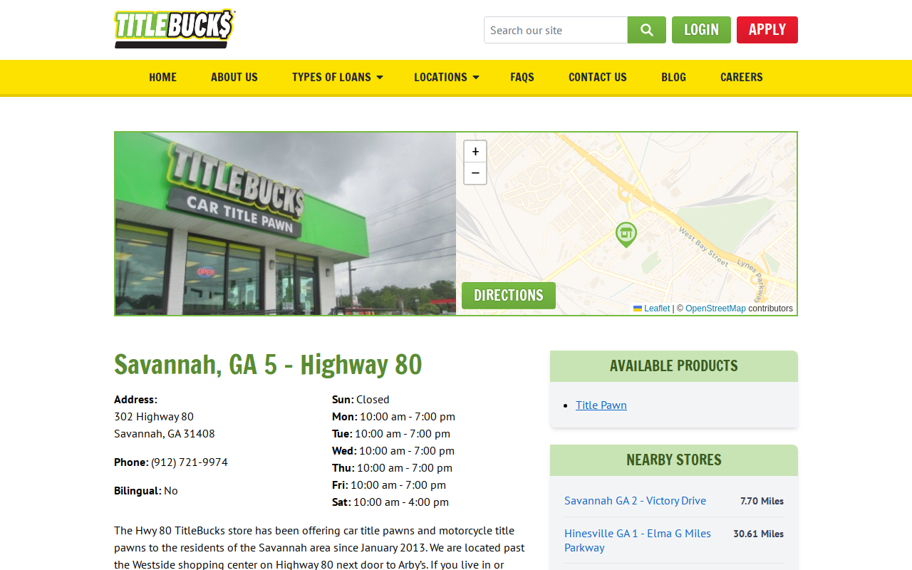 TitleBucks Title Pawns website preview