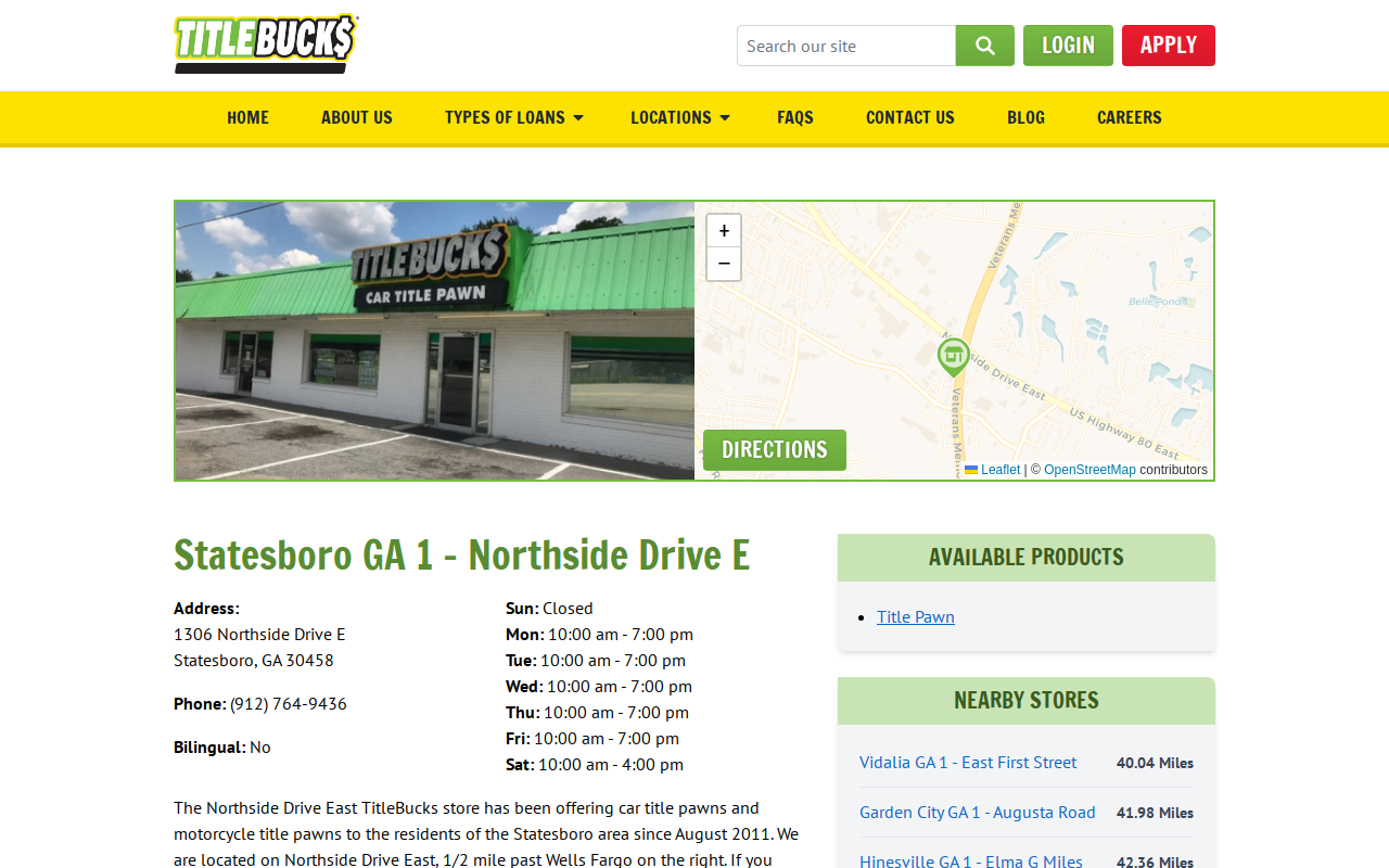 TitleBucks Title Pawns website preview
