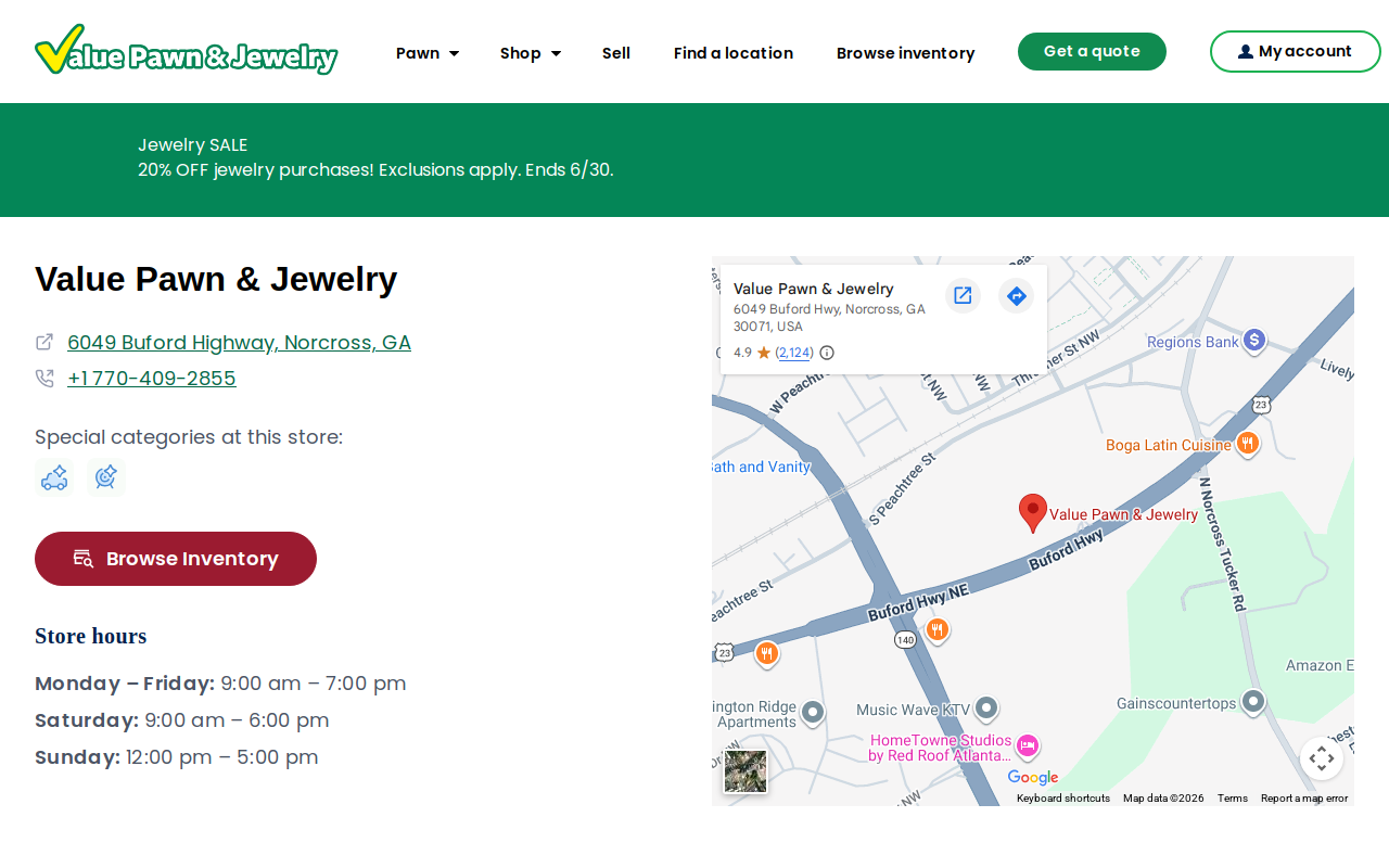 Value Pawn and Jewelry website preview