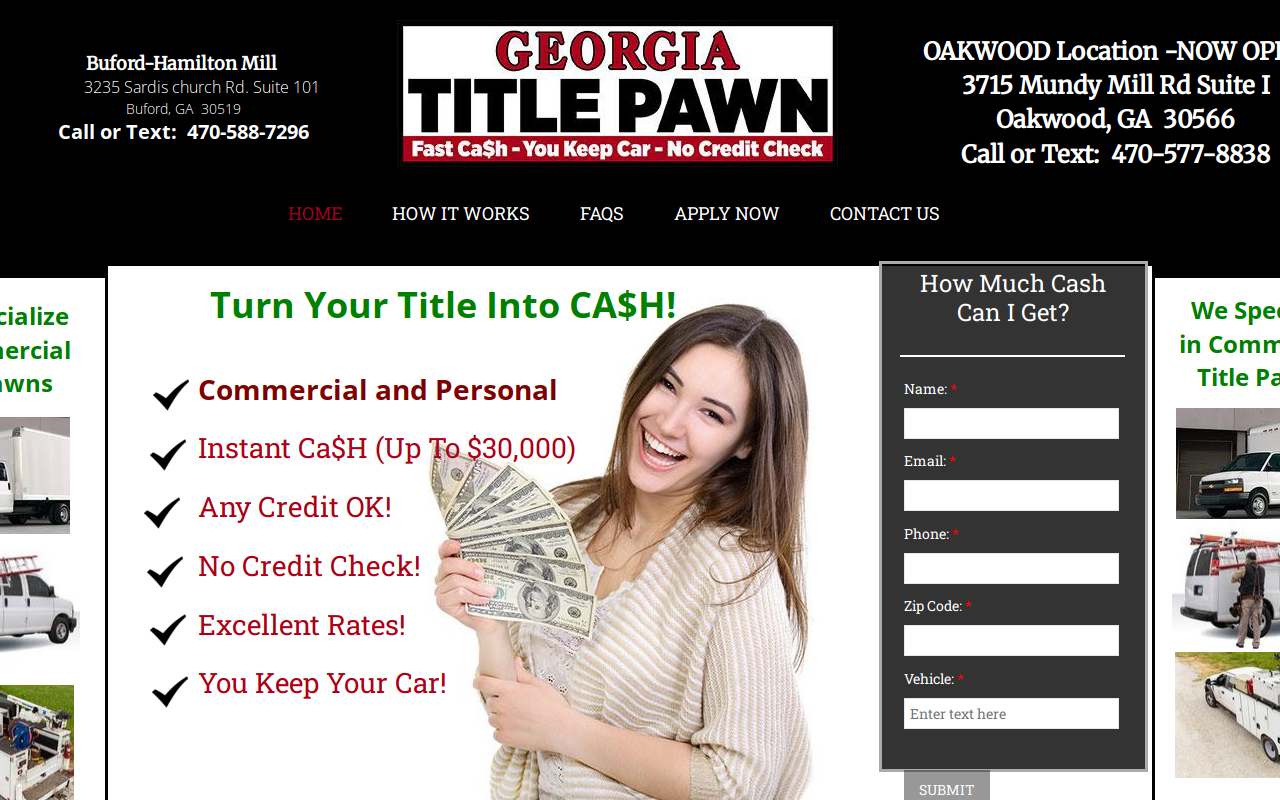 Georgia Title Pawn website preview