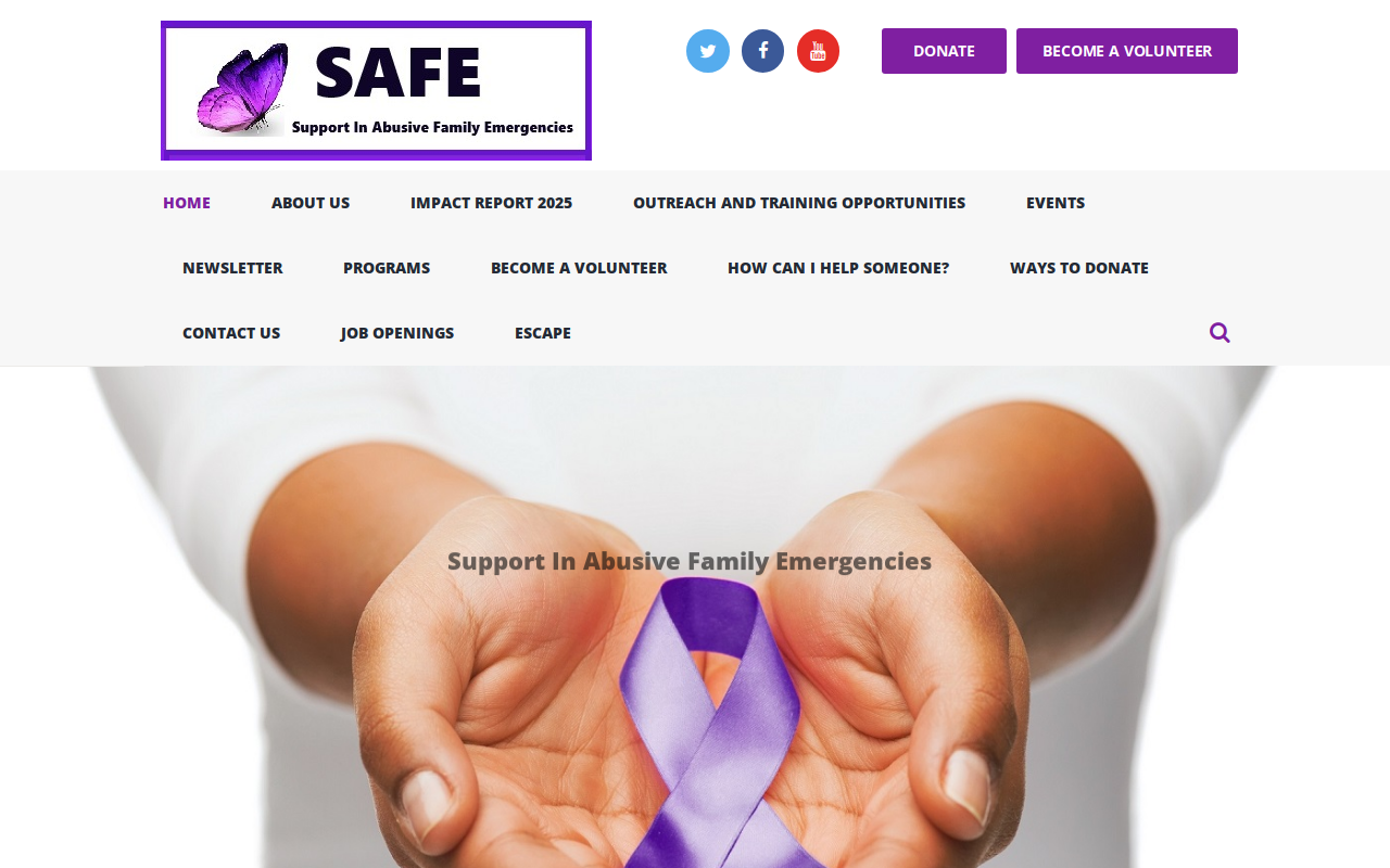 SAFE Thrift Store website preview