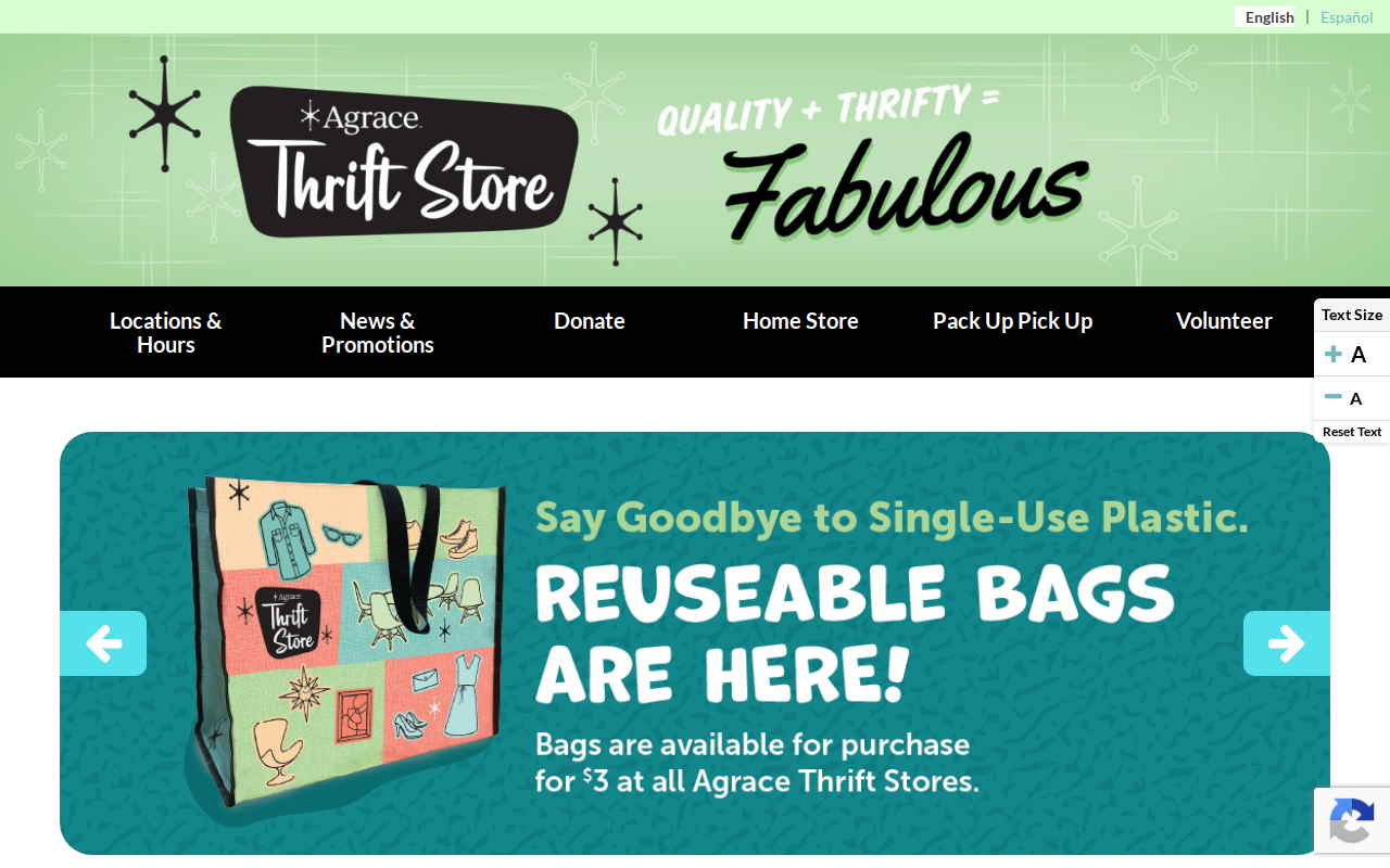 Agrace Holiday Pop-Up Shop website preview