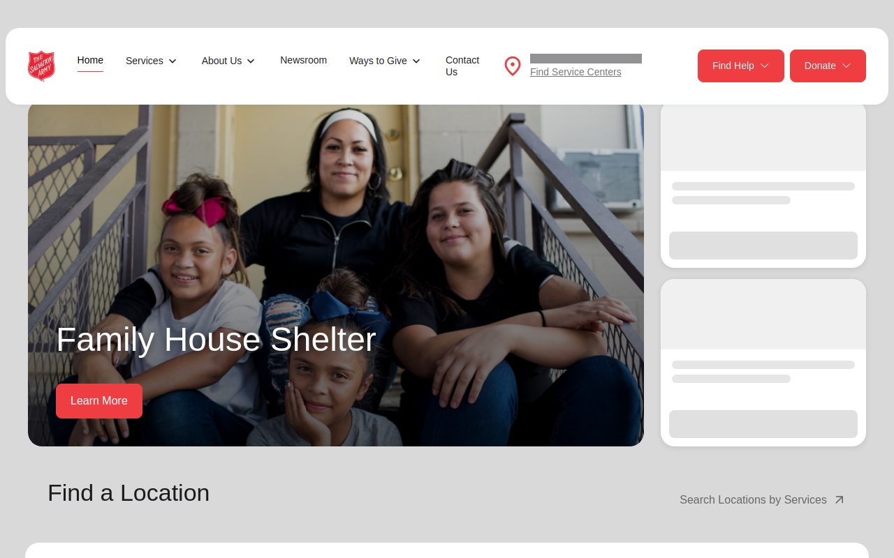 Barron County Salvation Army website preview