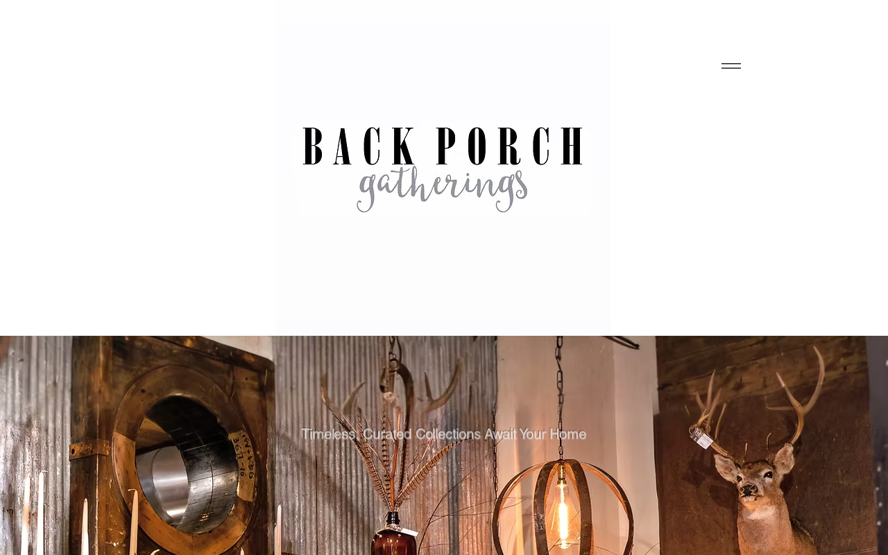Back Porch Gatherings website preview