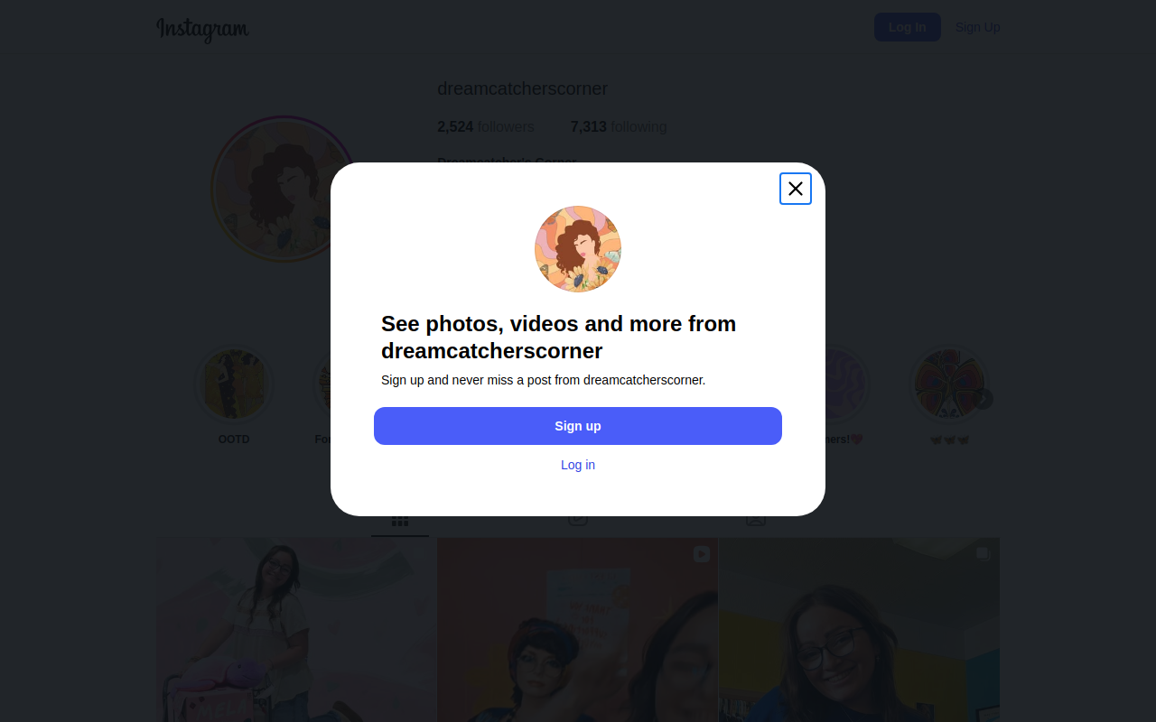 Dreamcatcher's Corner website preview