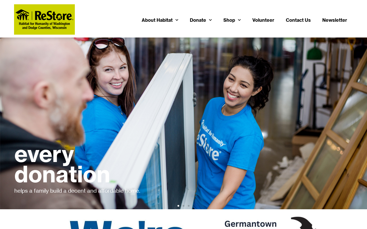 Habitat for Humanity ReStore website preview