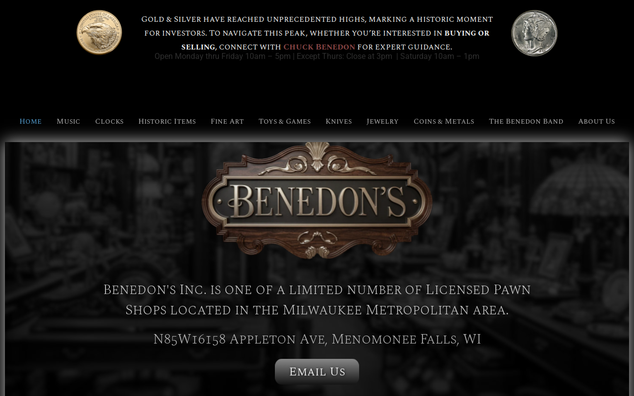 Benedon's Inc website preview