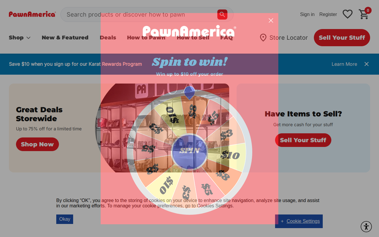 Pawn America website preview