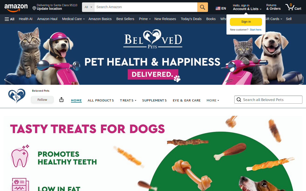Beloved Pets Brand website preview