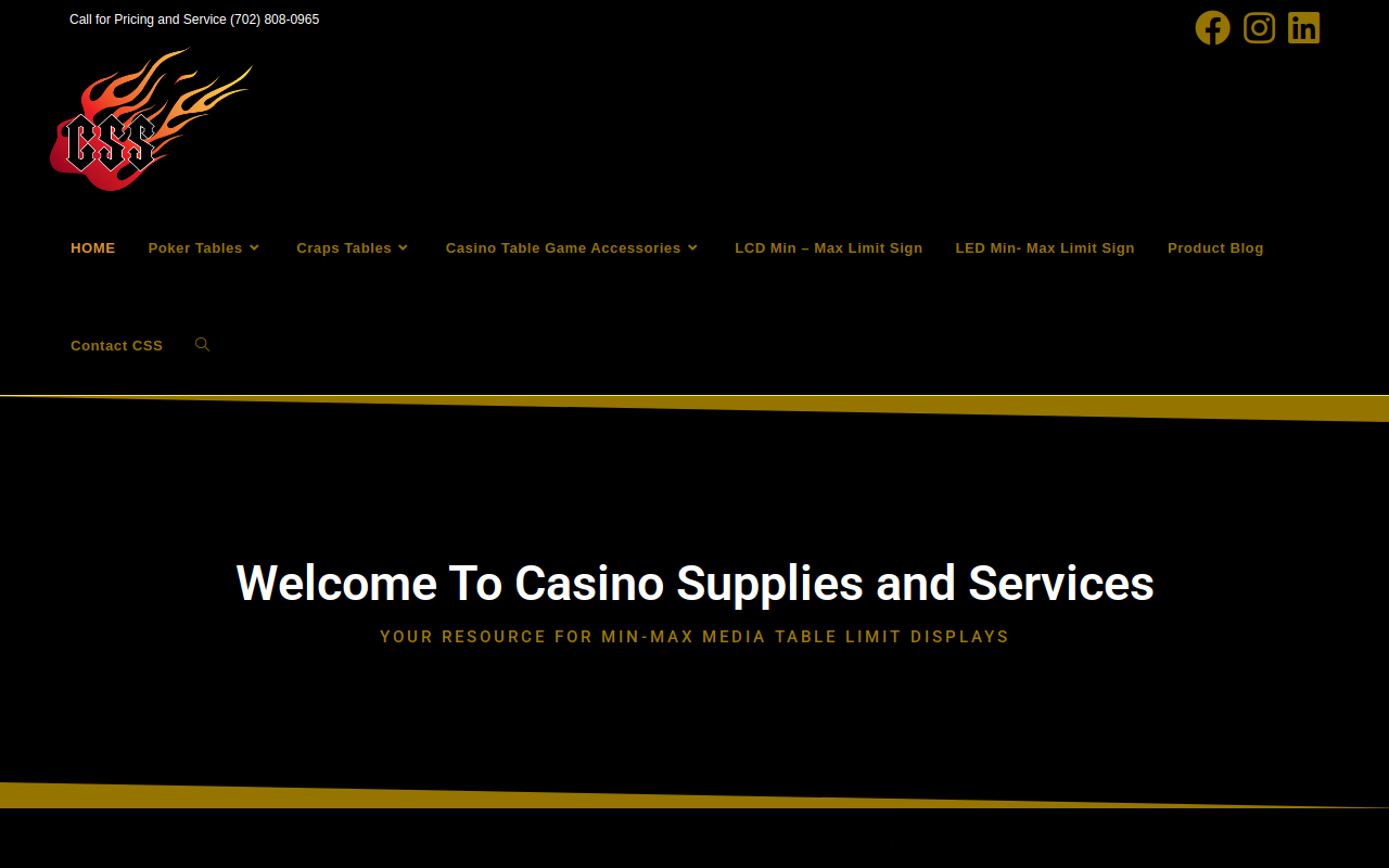 Casino Supplies And Services website preview