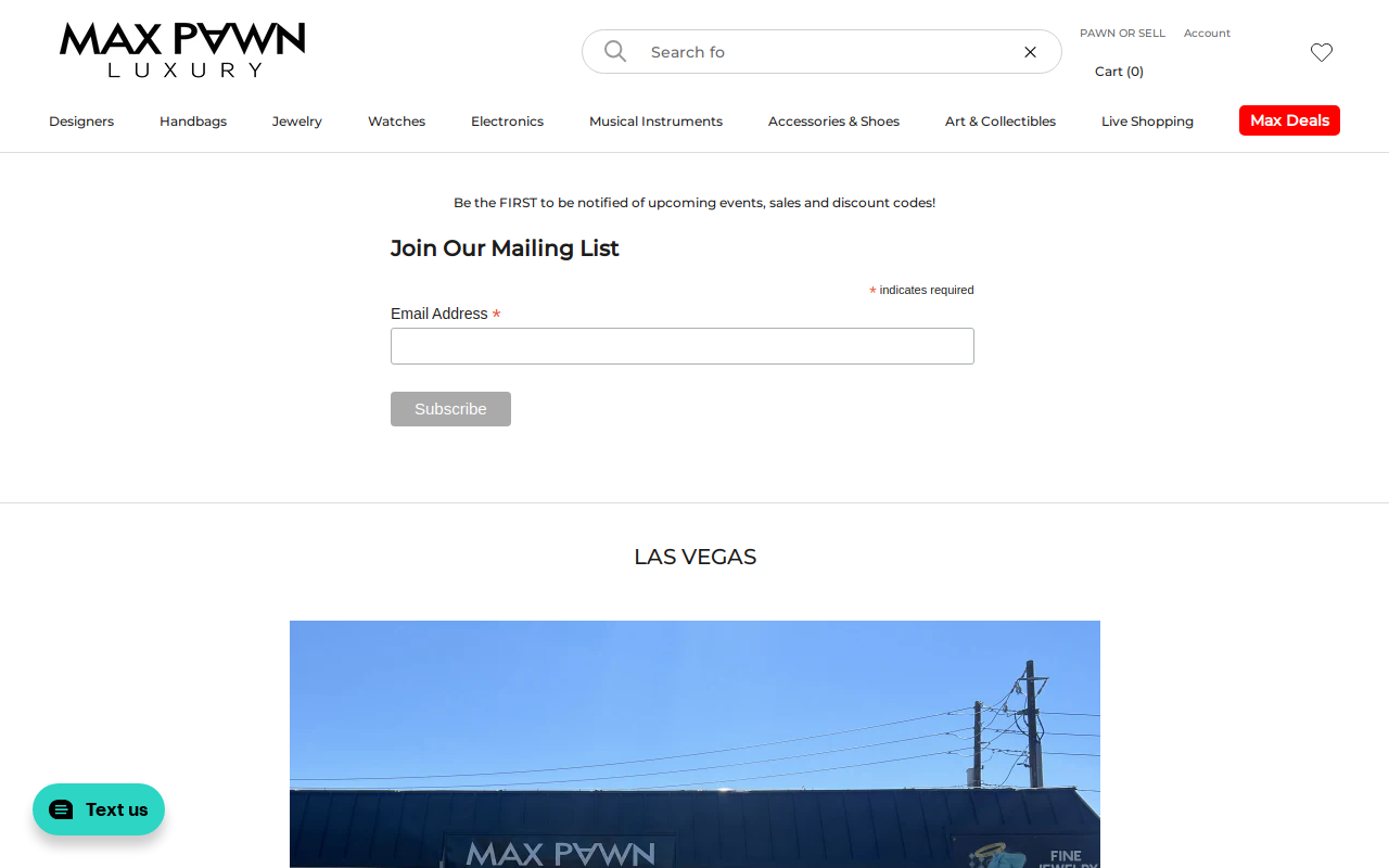 Max Pawn Luxury website preview