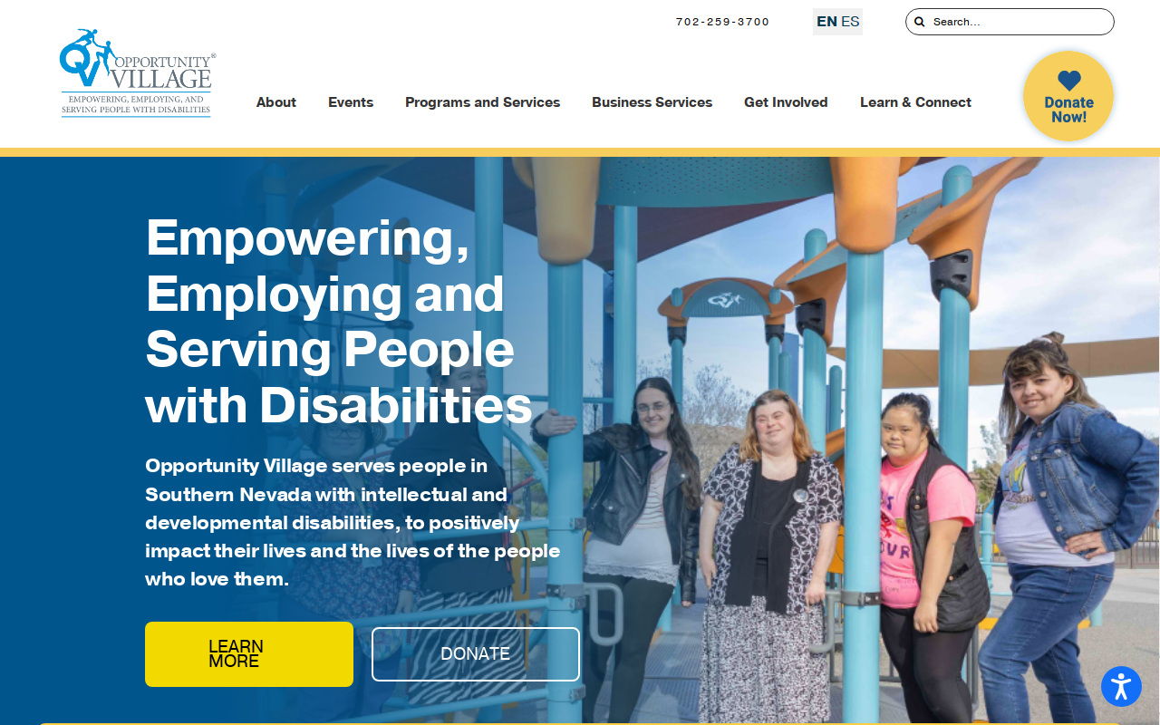 Opportunity Village Thrift Store website preview