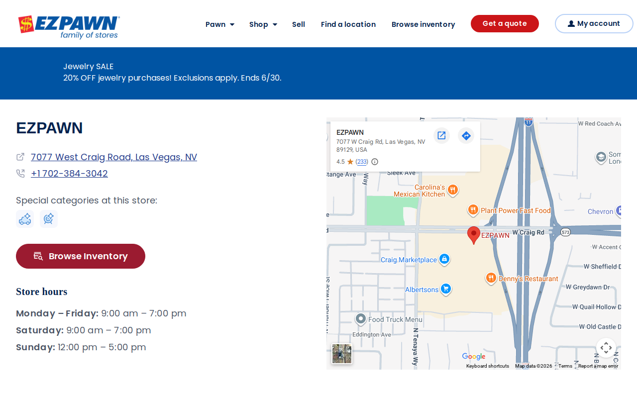 EZPAWN website preview