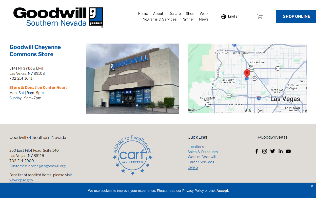 Goodwill Retail Store and Donation Center website preview