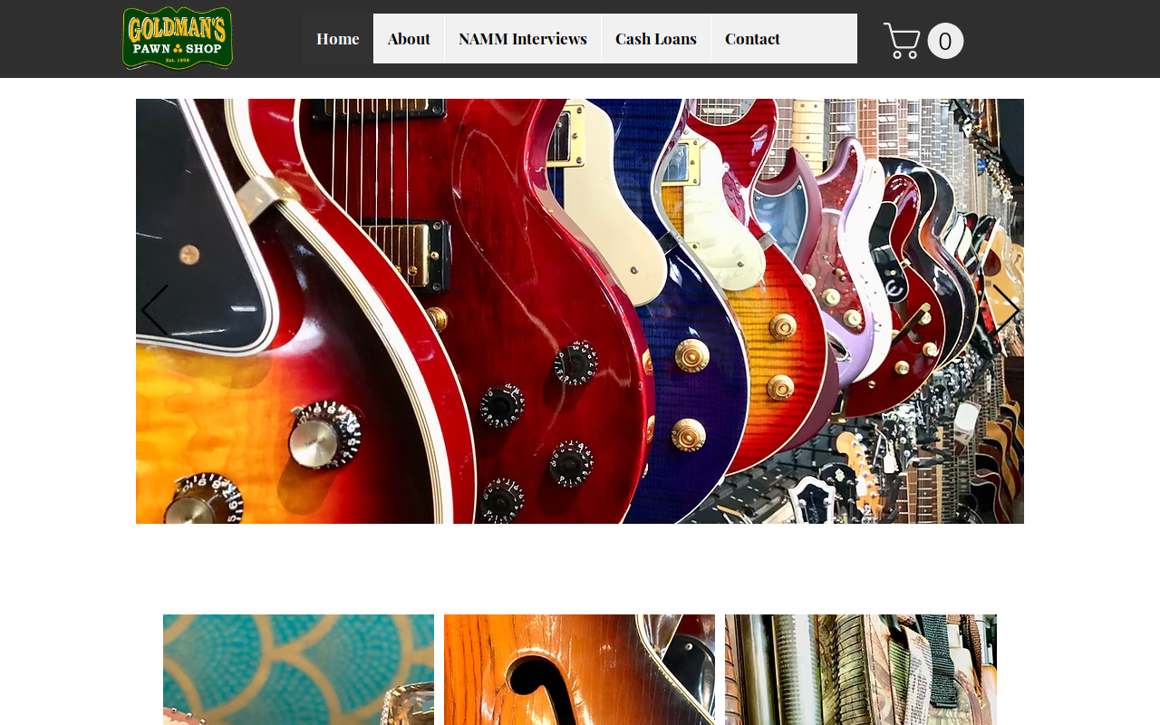 Goldman's Pawn Shop website preview