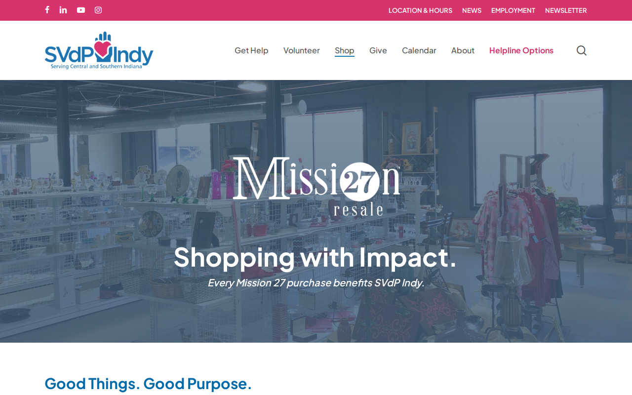 Mission 27 Resale website preview