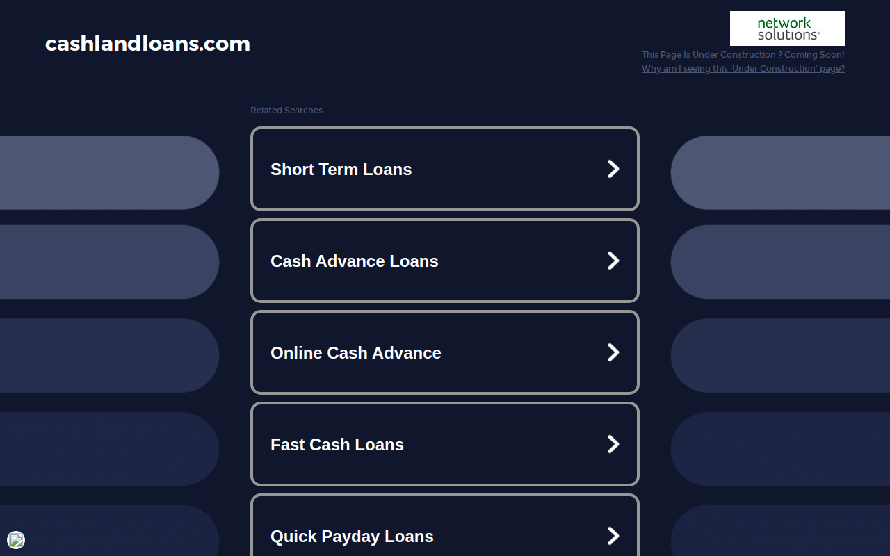 Cashland website preview