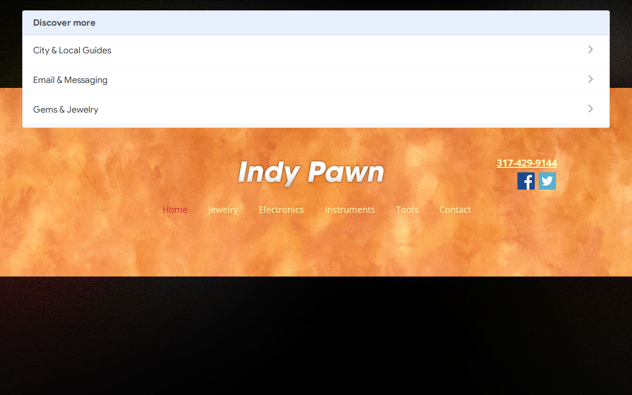 Indy Pawn website preview