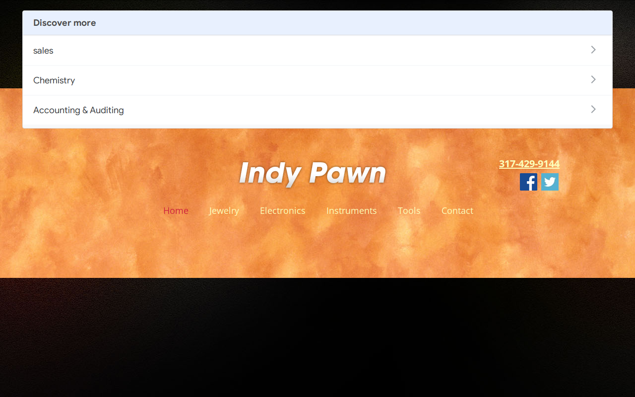 Indy Pawn website preview
