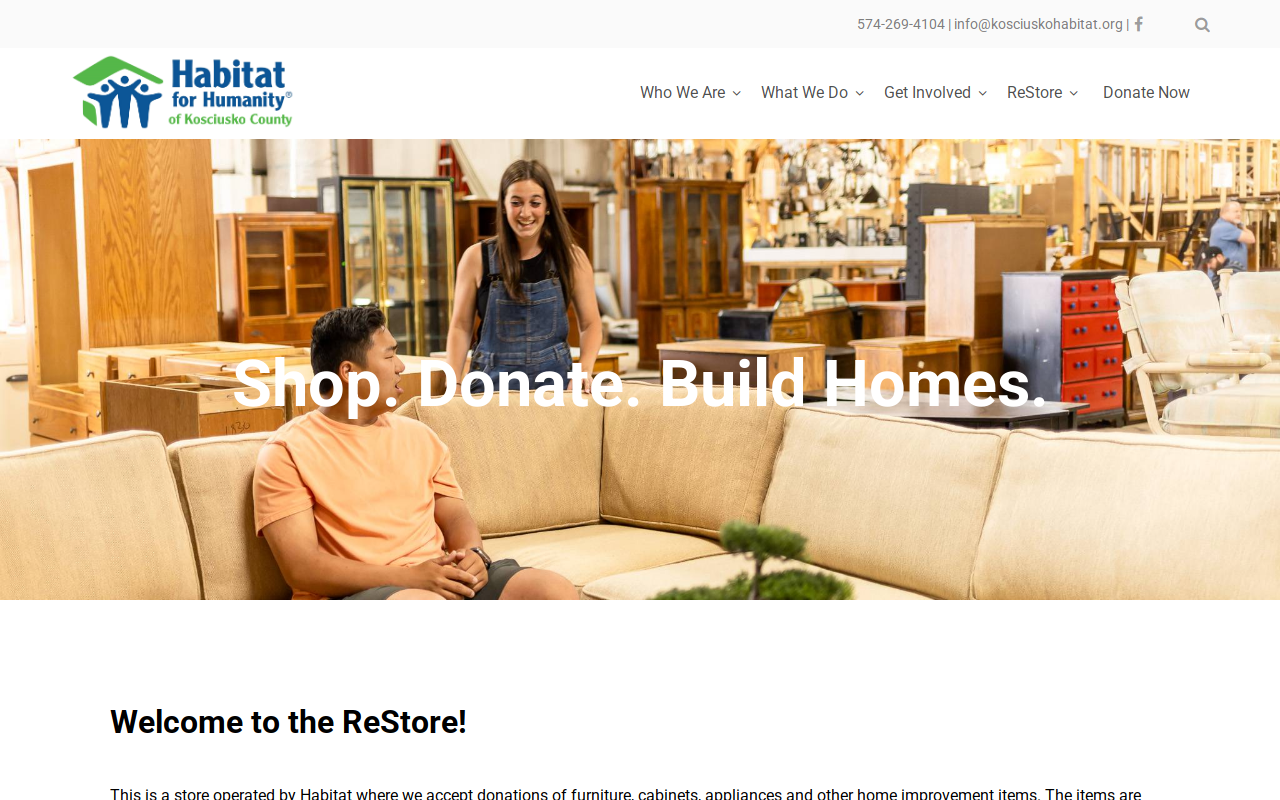 Habitat for Humanity ReStore website preview