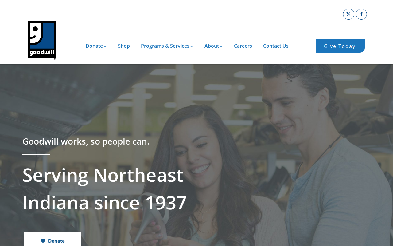 Goodwill Industries - Huntington Store website preview