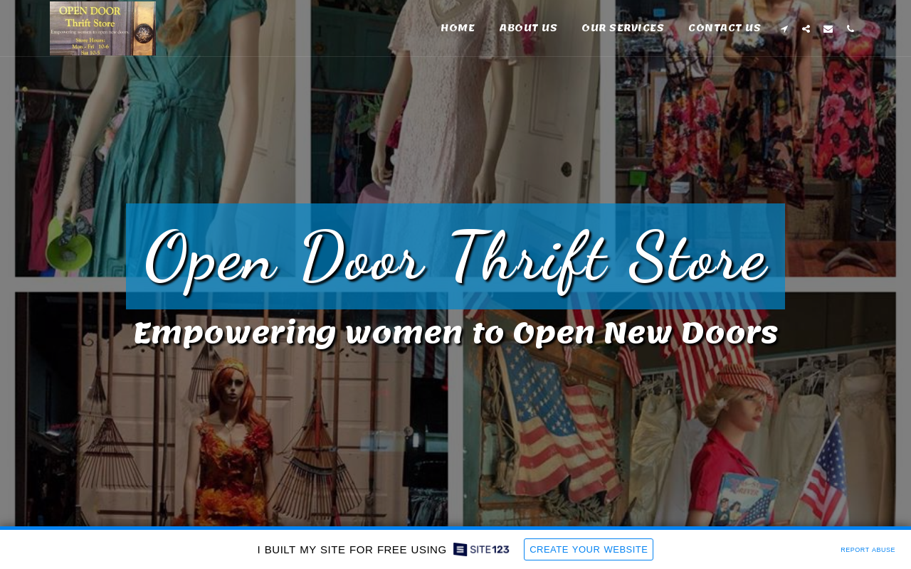 Open Door Thrift Store website preview