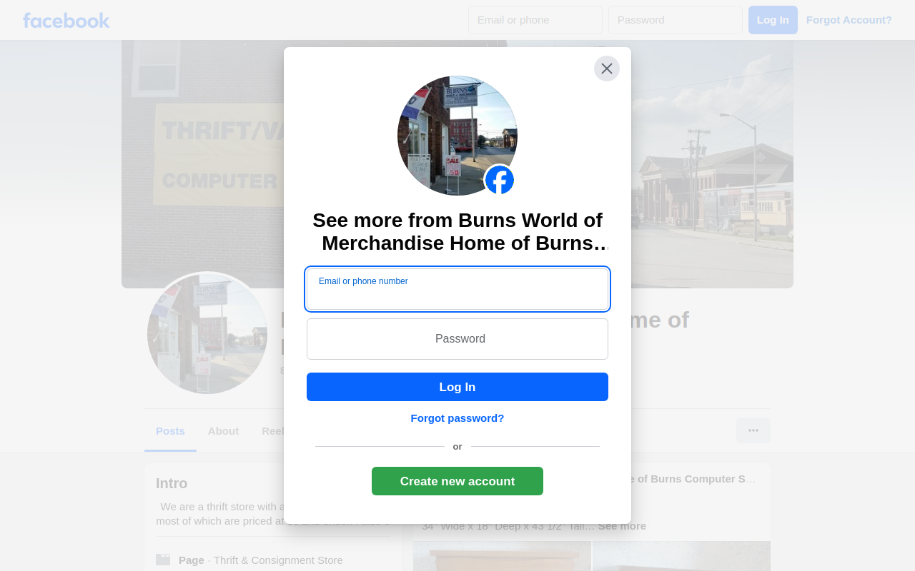 Burns World of Merchandise website preview
