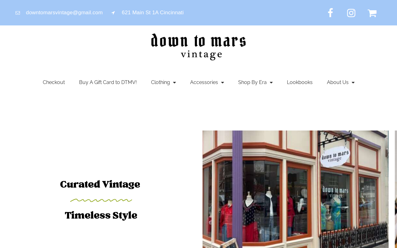 Down to Mars Vintage Ltd. website preview