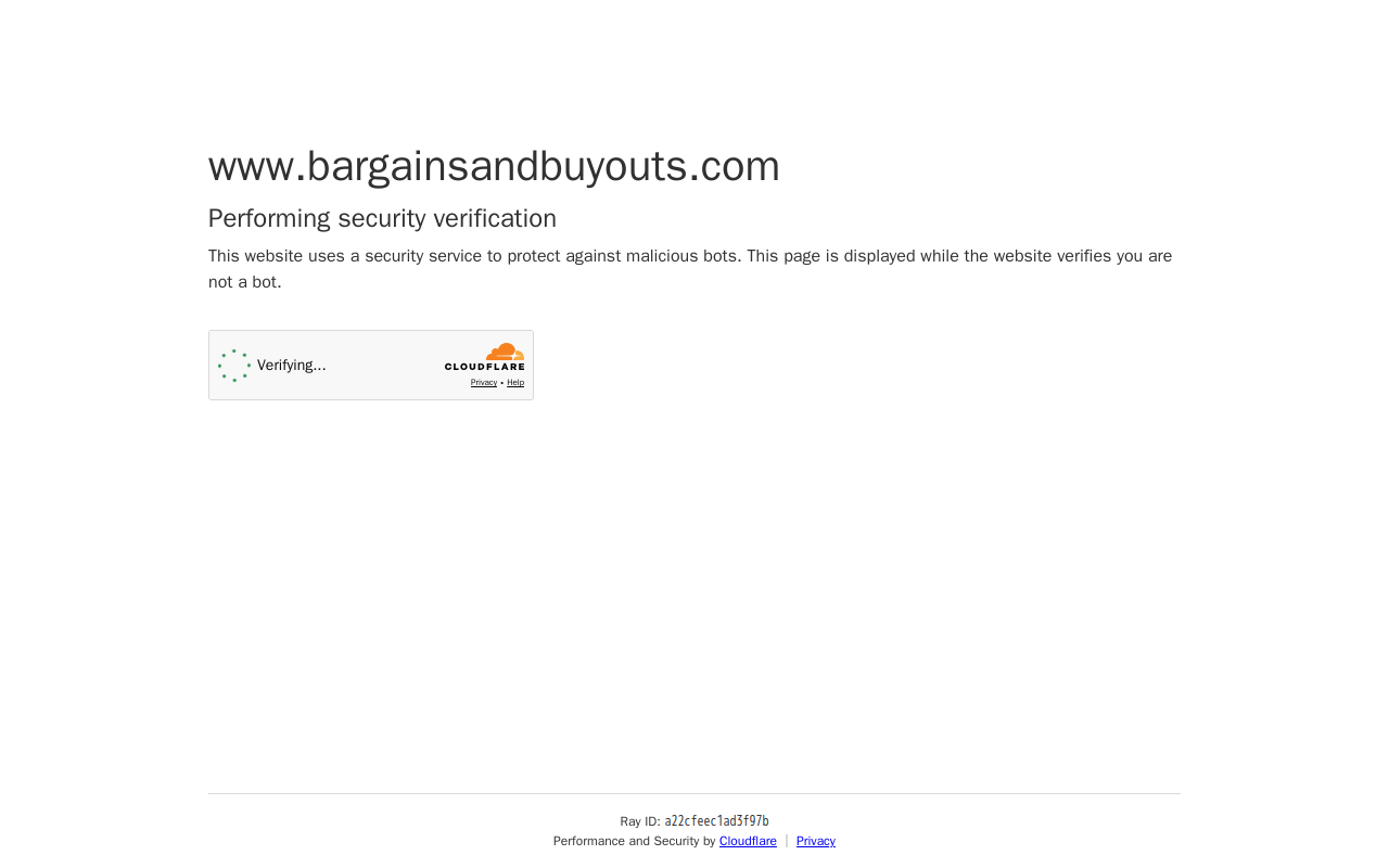 Bargains and Buyouts website preview