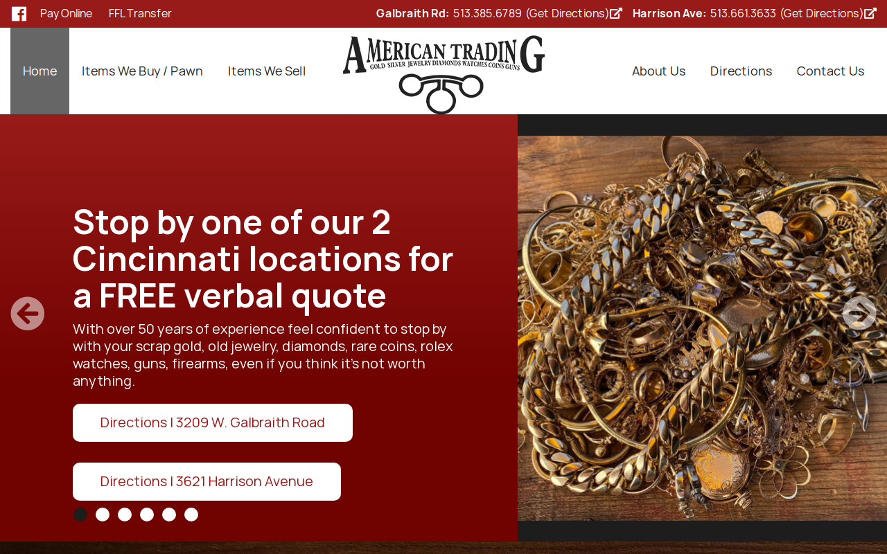 American Trading Company website preview