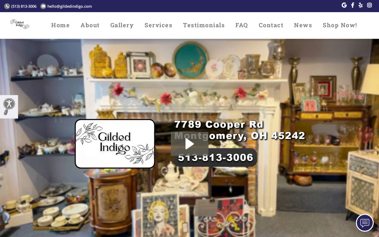 Gilded Indigo website preview