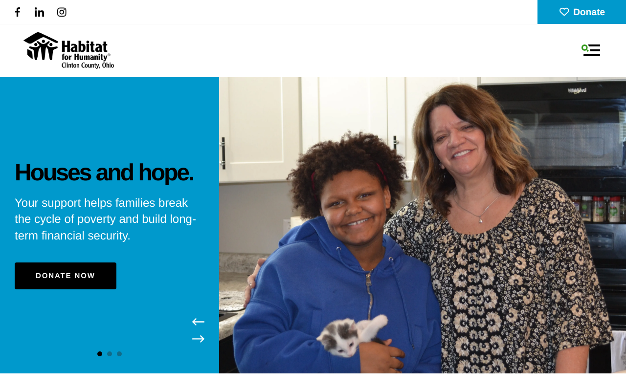 Clinton County Habitat for Humanity ReStore website preview