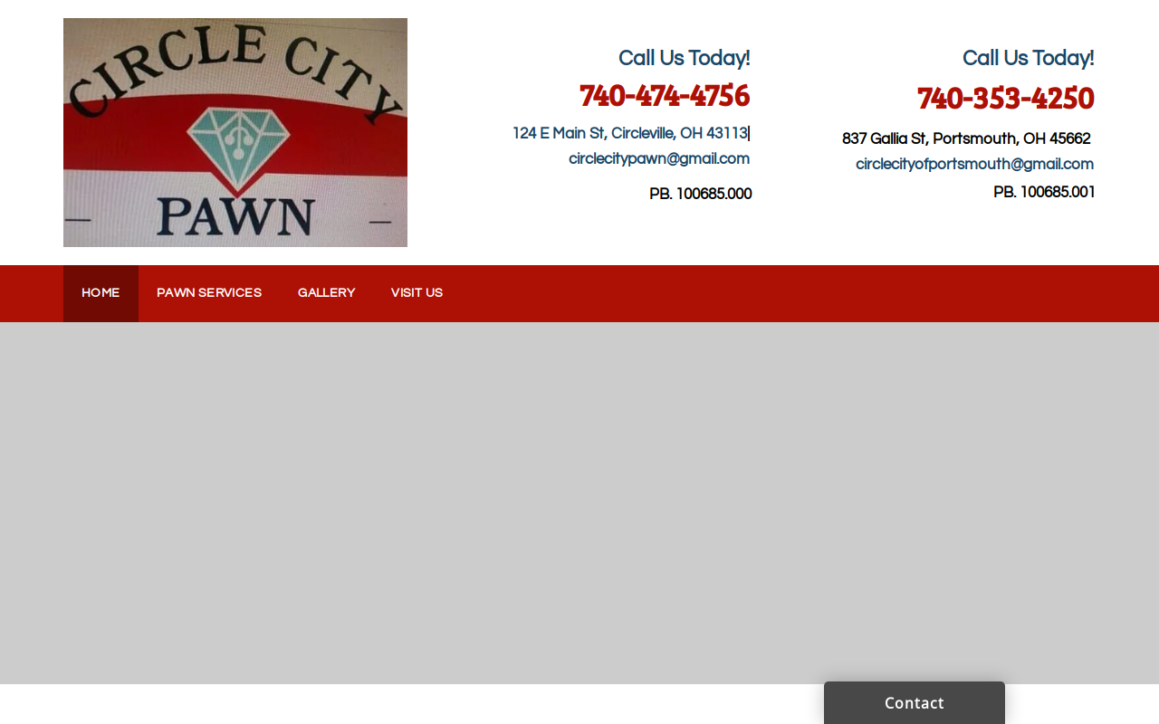 Circle City Pawn website preview