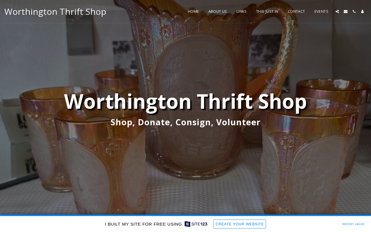 Worthington Thrift Shop website preview