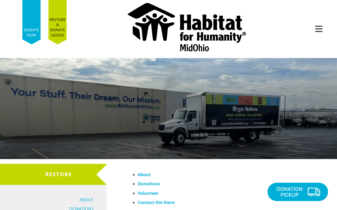 Habitat for Humanity ReStore website preview