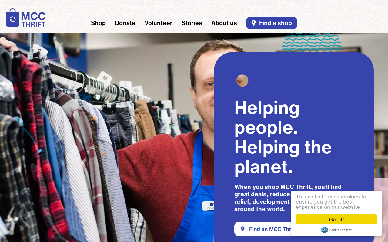 Care & Share Gift & Thrift website preview