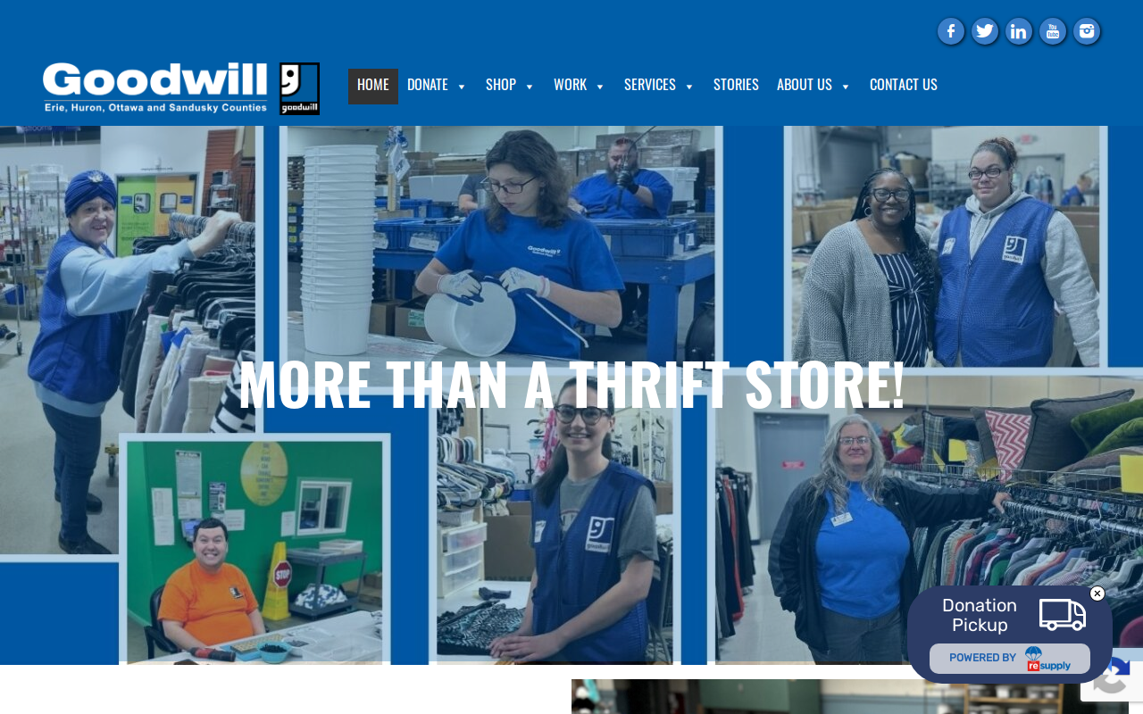 Goodwill Port Clinton website preview