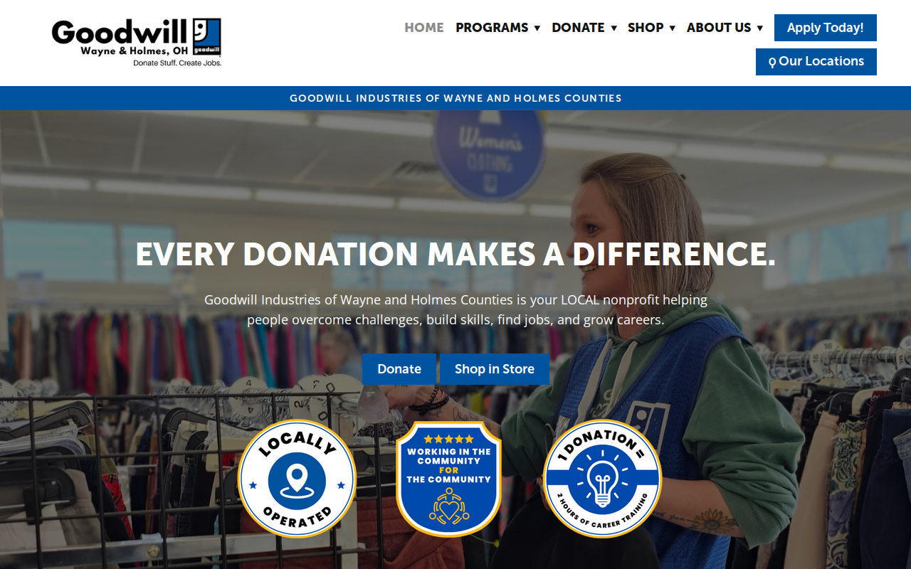 Goodwill website preview