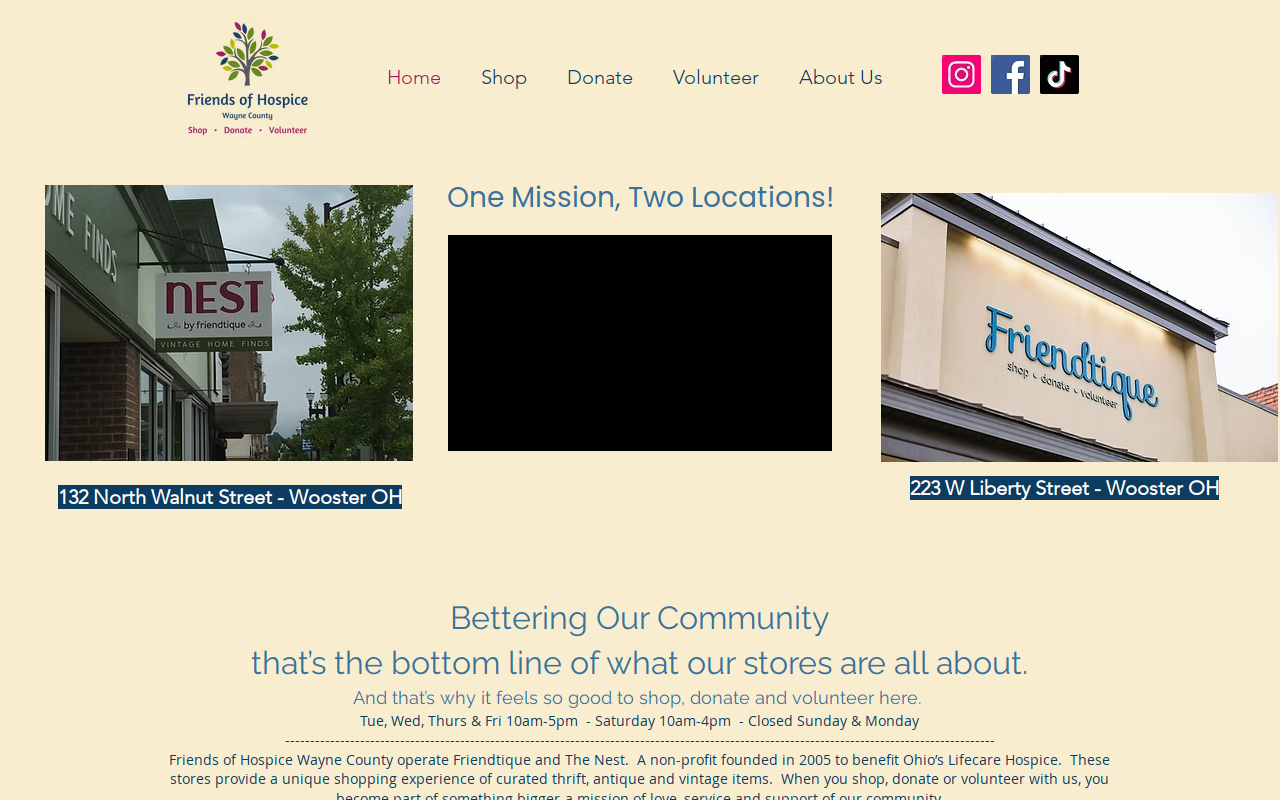 Friendtique website preview