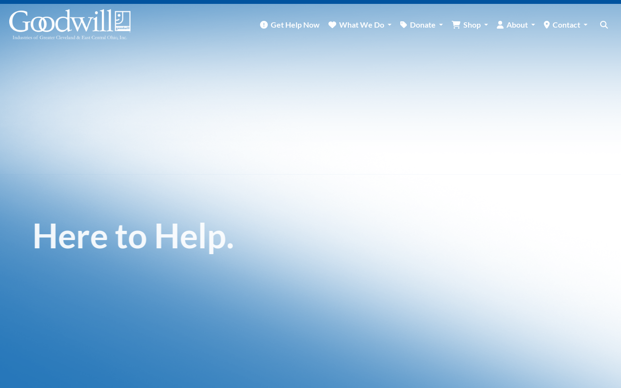 Goodwill Industries of Greater Cleveland & East Central Ohio website preview
