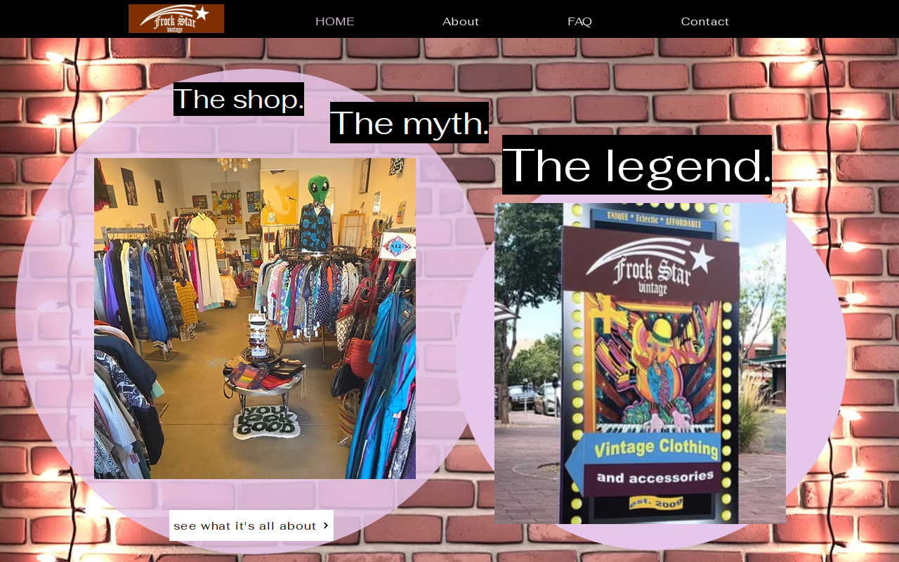 Frock Star Vintage website preview