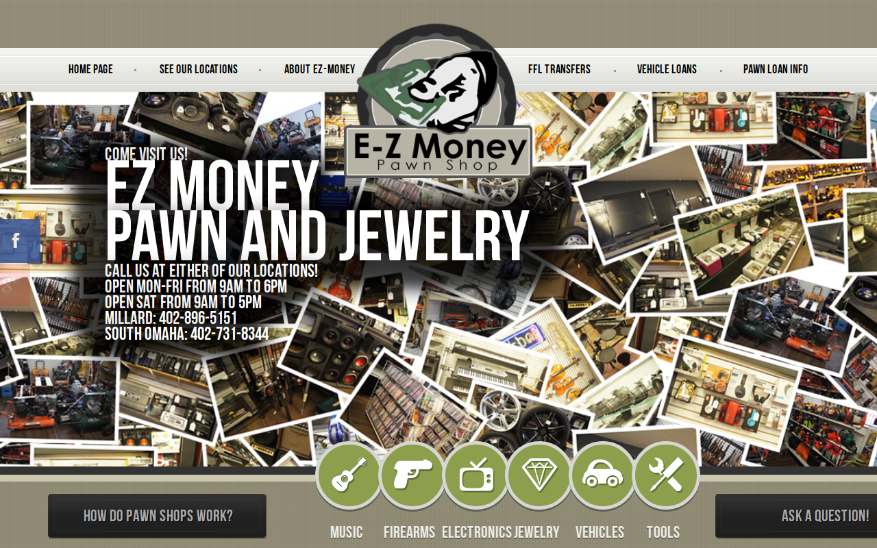 E-Z Money Pawn Shop website preview