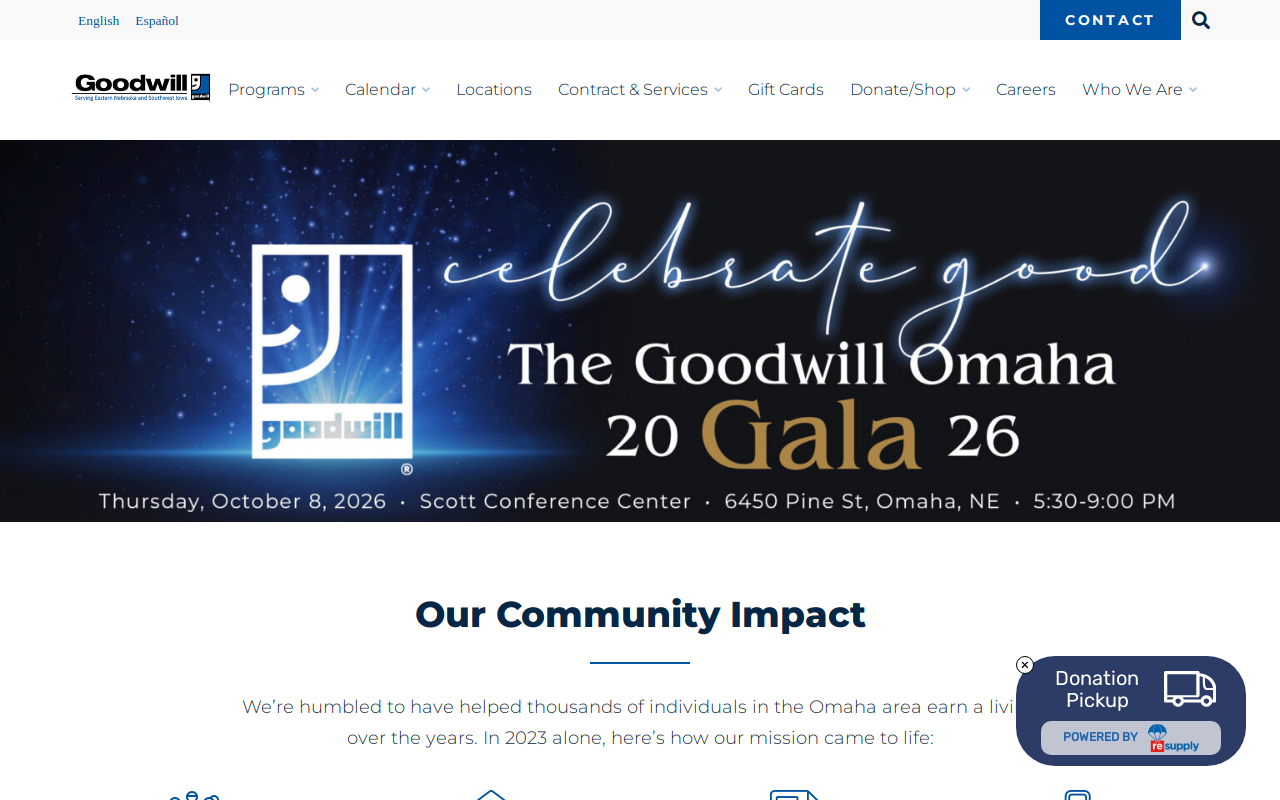 Goodwill Retail Store & Donation Center website preview