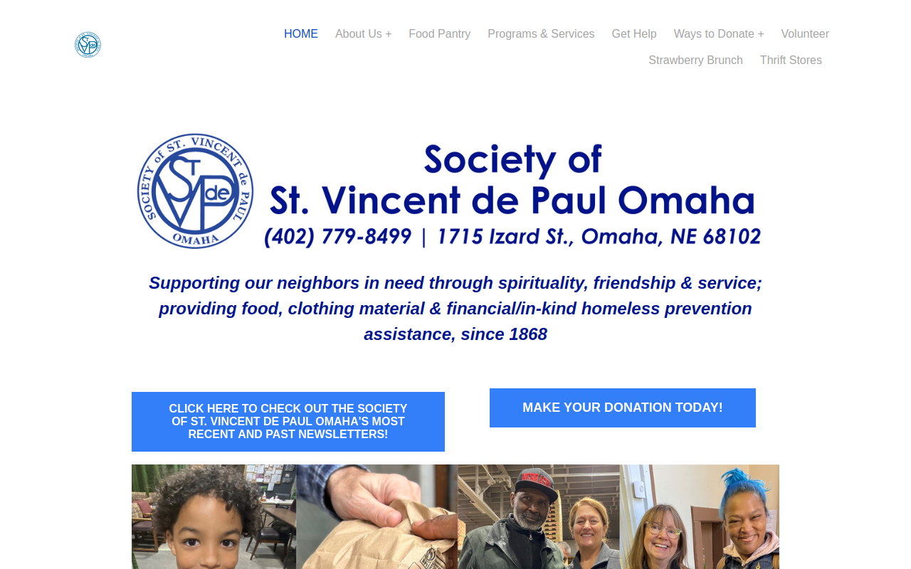 St Vincent De Paul Thrift Store website preview