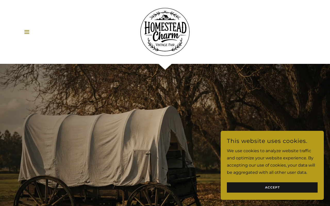 Homestead Charm Vintage Fair website preview