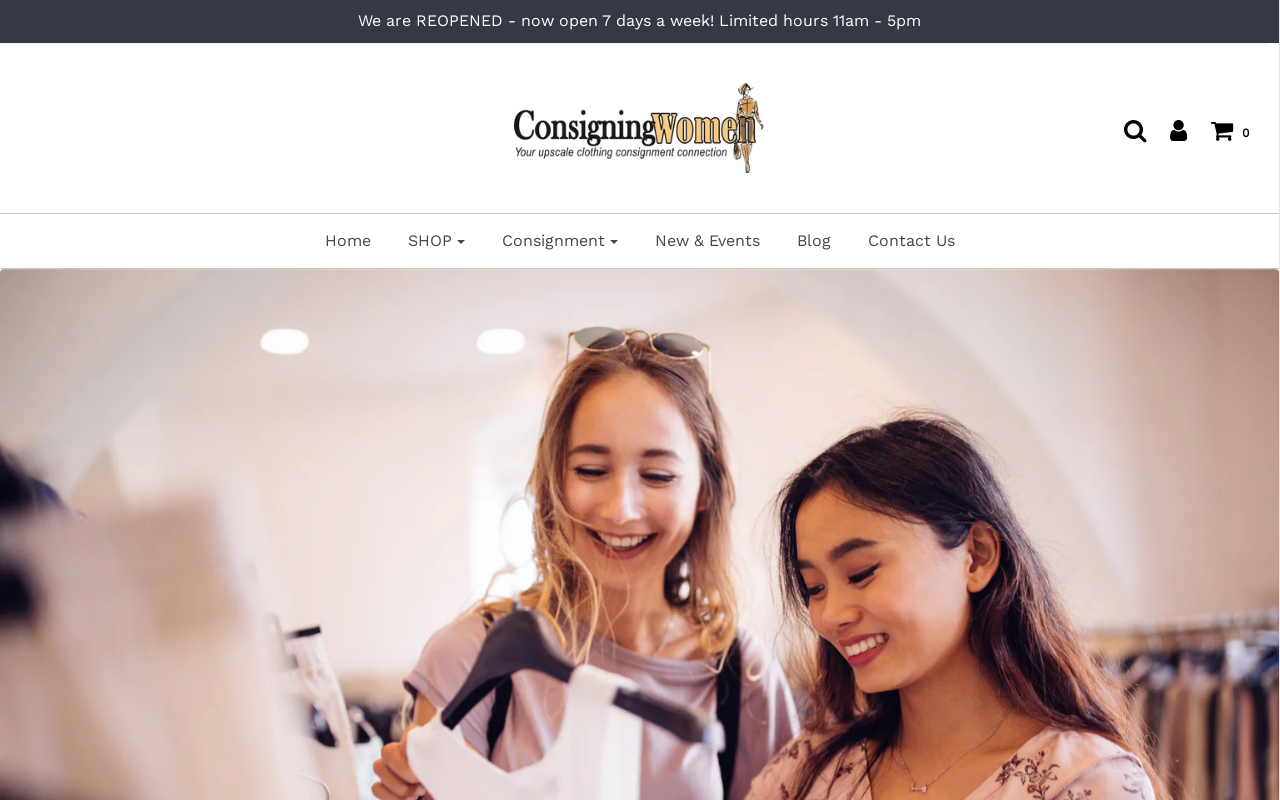 Consigning Women website preview