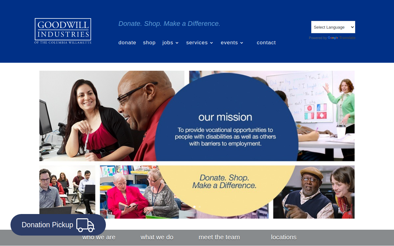 Goodwill Industries website preview