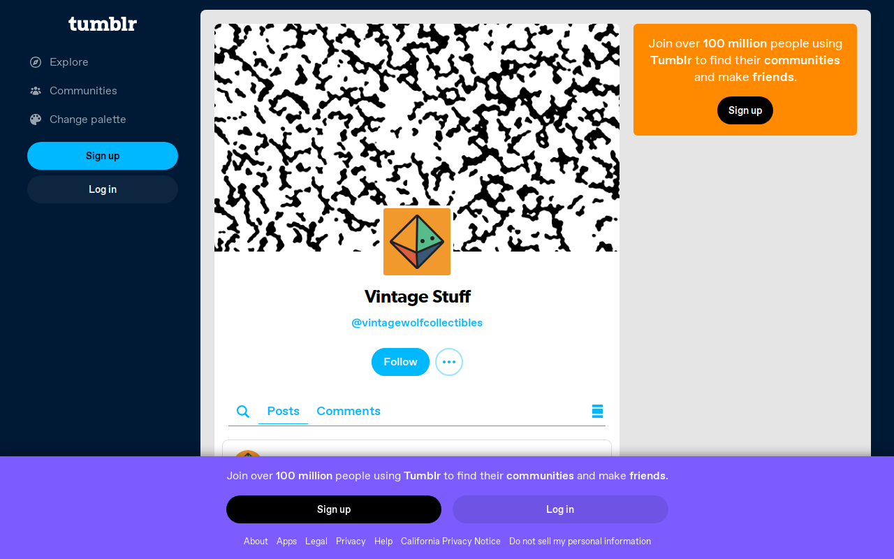 Vintage Wolf website preview