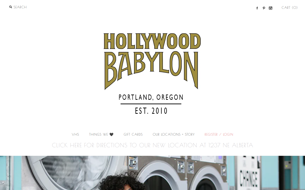 Hollywood Babylon website preview