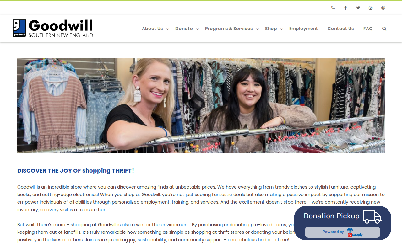 Goodwill website preview